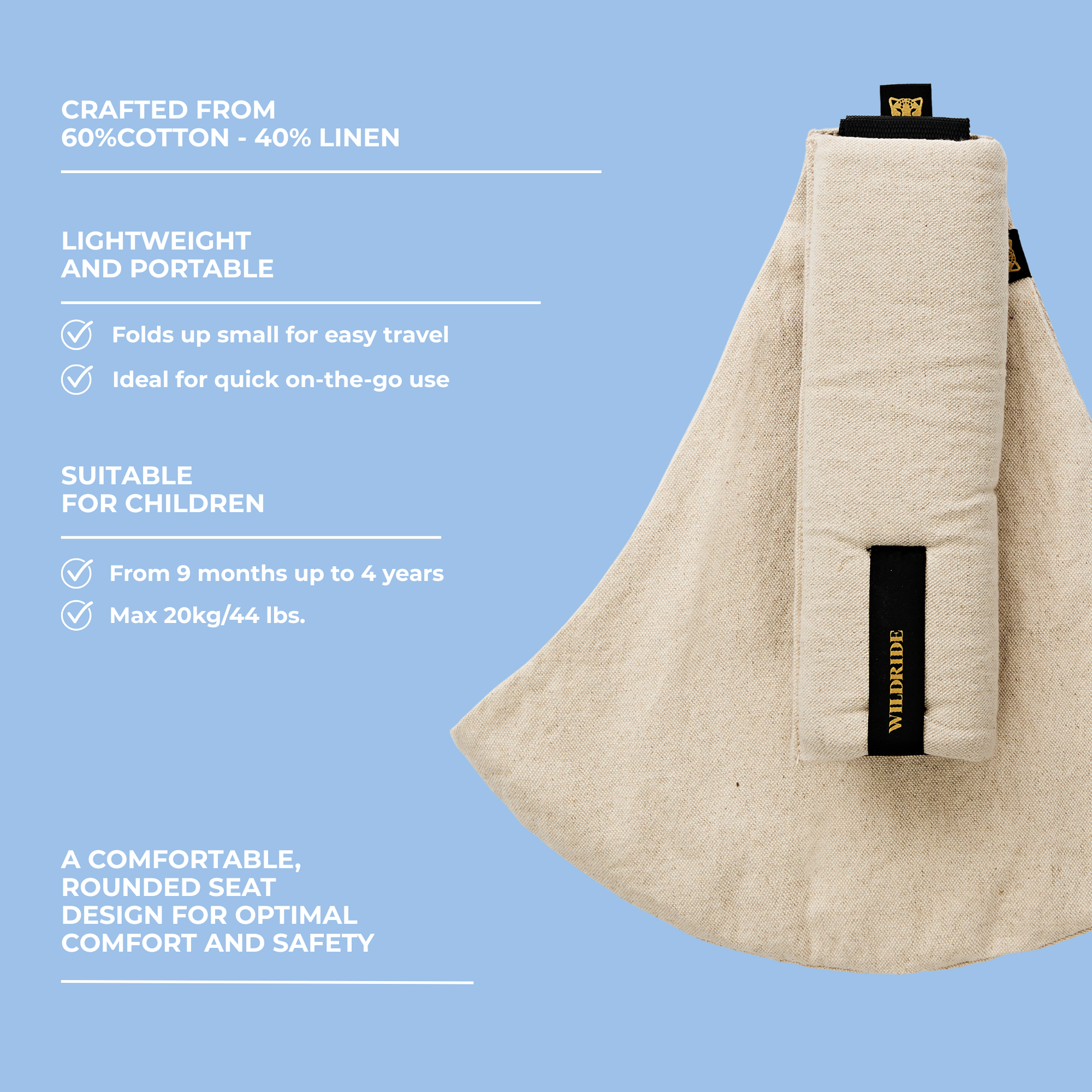 Toddler Carrier Sand Linen | Wildride – wildridecom Toddler Carrier Sand Linen | Wildride – wildridecom