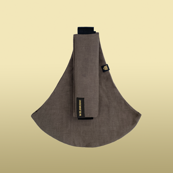 WIRDRIDE 抱っこ用スリング - Brown Linen ブラウンリネン Brownlinnengeellabelweb_grande