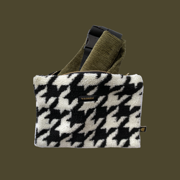 Houndstooth teddy pouch